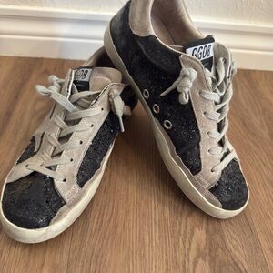 Golden Goose Superstar Black and Gray Sneakers